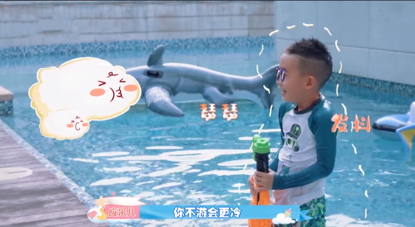 陳小春應采兒夫婦教育統一，小小春游泳冷到冒泡被要求陸地禁止