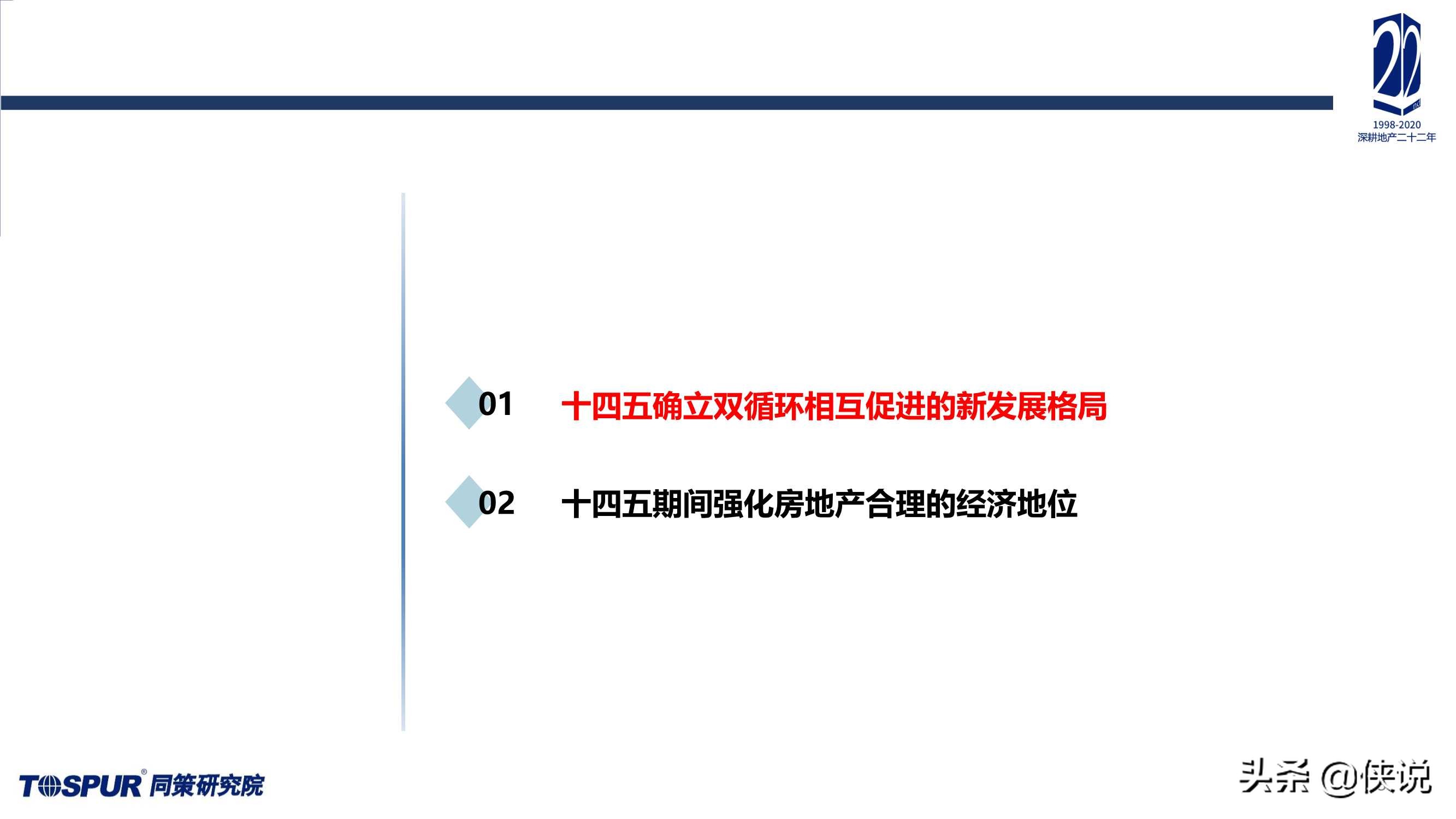 2020年楼市定位调整及“十四五”房地产再出发报告（同策）