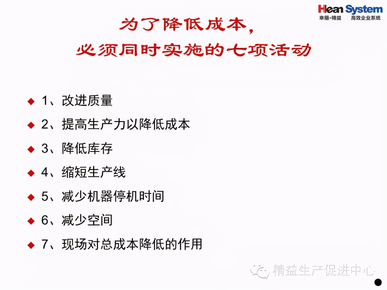 「精益學堂」優秀班組日常管理項目
