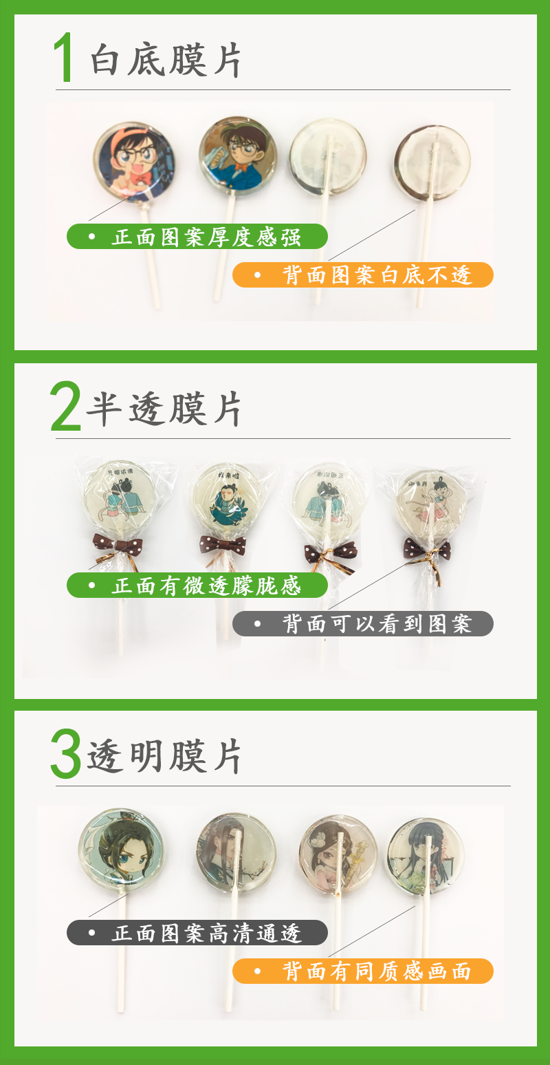 值得收藏：透明照片糖霜紙，成就高顏值相片糖/星空棒棒糖產(chǎn)品
