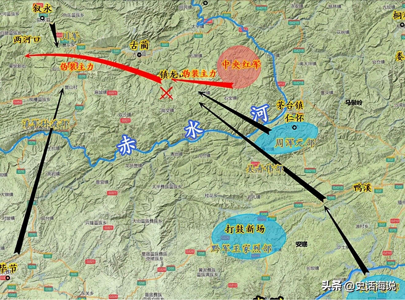 地图解析长征：四渡赤水有多伟大？令敌人为我而动，我自跳出重围