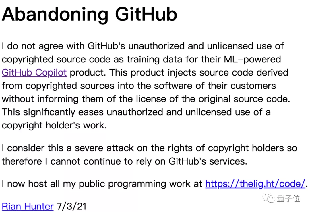 GitHub遭炮轰：Copilot“抄袭”已经失控，为训练AI侵权整个社区