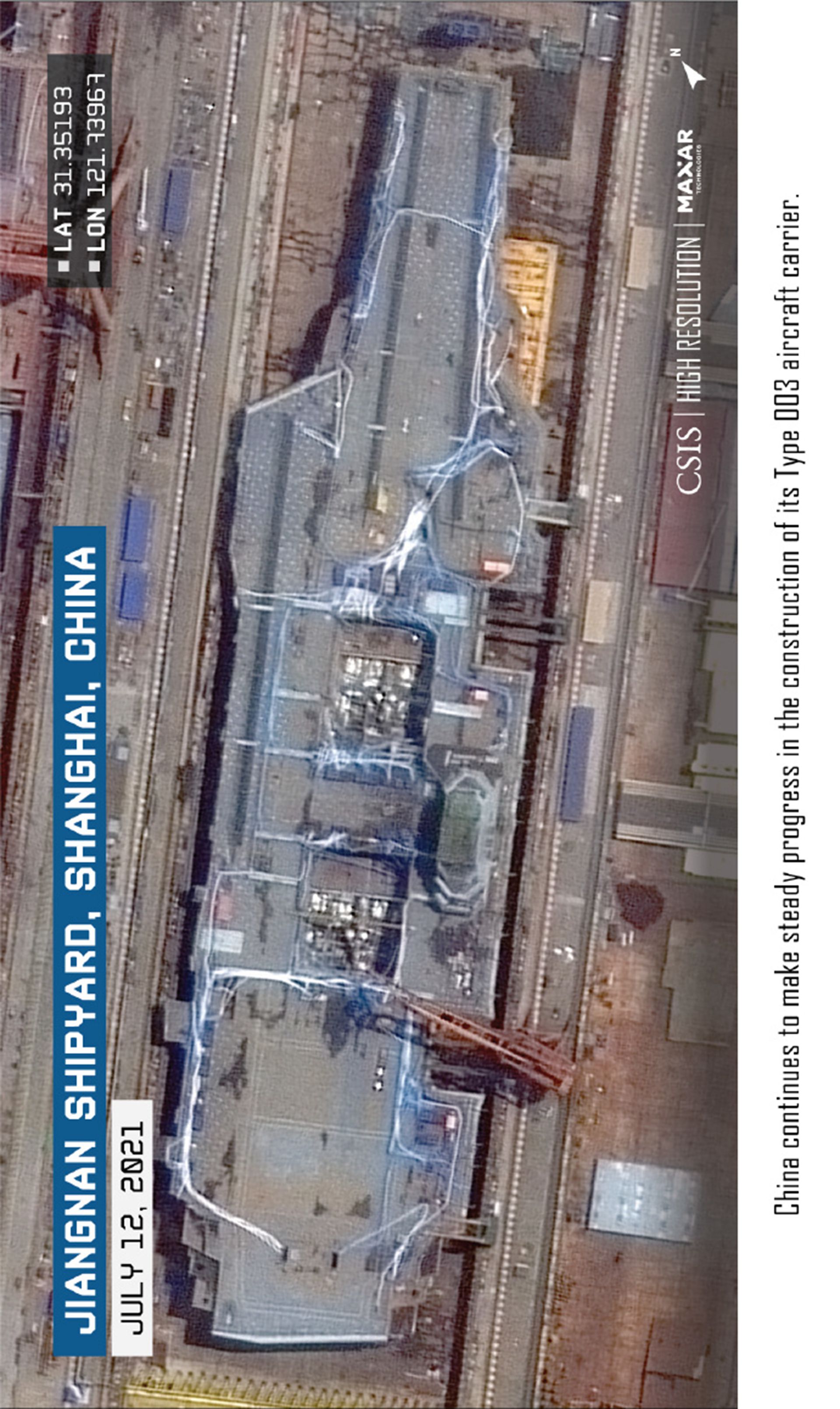 �������Ƶ��ƹ������裬003�ͺ�ĸȫ�ٽ��죬�ϲ㽨�������깤