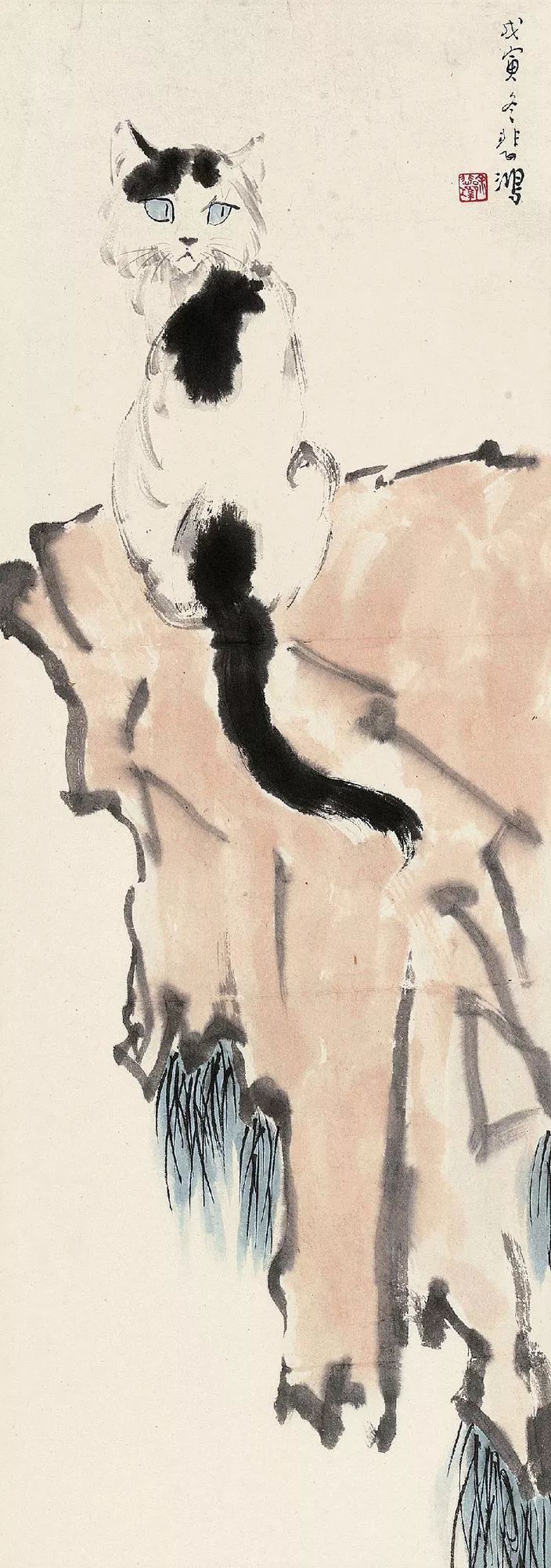 徐悲鸿以擅长画马闻名于世，看看他画的猫如何？