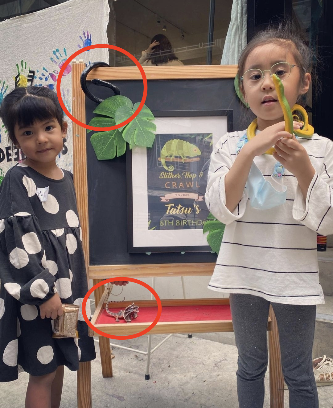 賈靜雯帶三個女兒牧場遊玩，梧桐妹雙手拎起咘咘波妞，姐姐力max