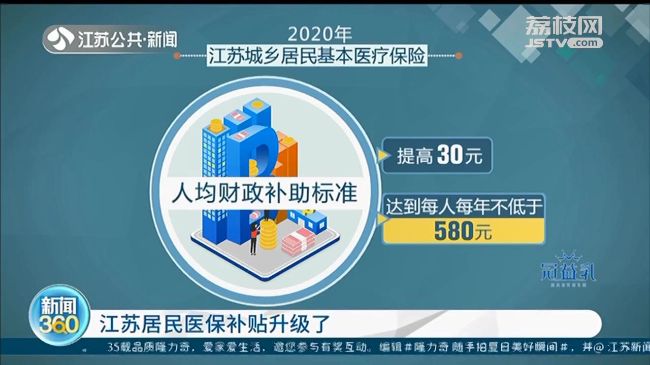 江苏居民医保补贴升级：每人每年不低于580元 住院费用报销比例达70%
