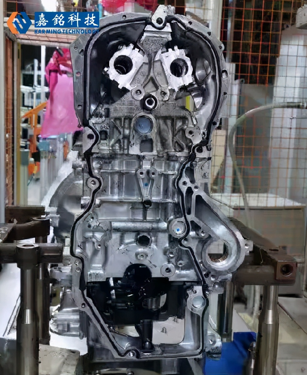 发动机缸体3D视觉引导涂胶检测工作站