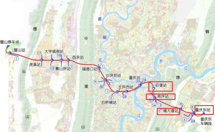 重庆将建一条轨道交通线，14站中换乘站13站，被称为“换乘之王”