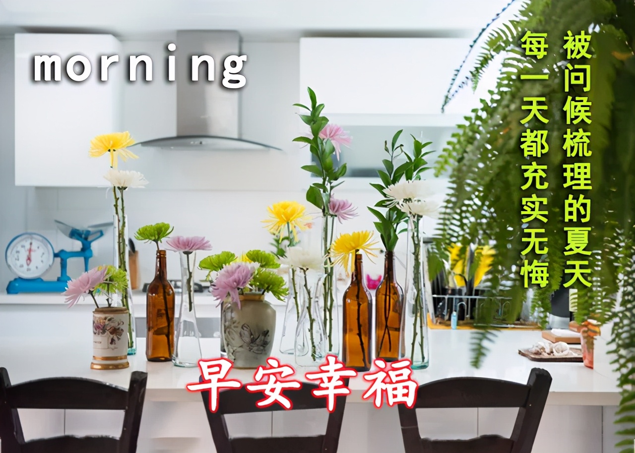 清晨问候早安的简短语句，新的一天早安祝福语精美语句图片