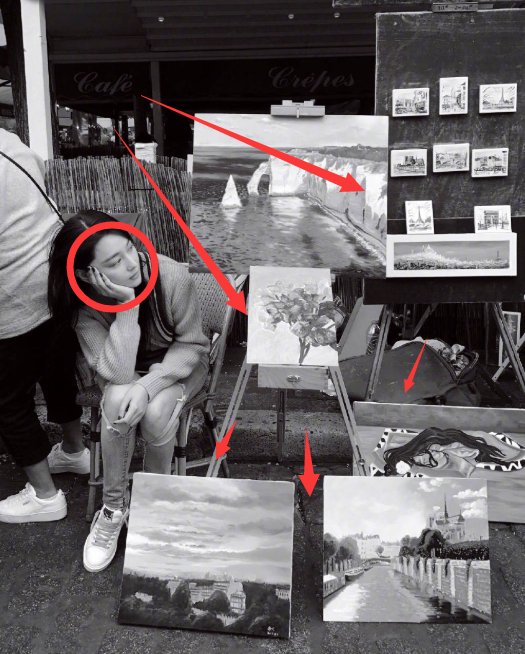 张馨予国外街头摆摊卖画，本以为很丑，当看清样品那一刻，厉害了