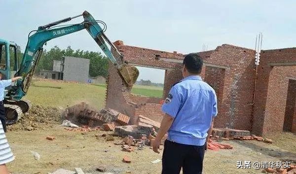 严打！电白有人占用农田建房，被拆除
