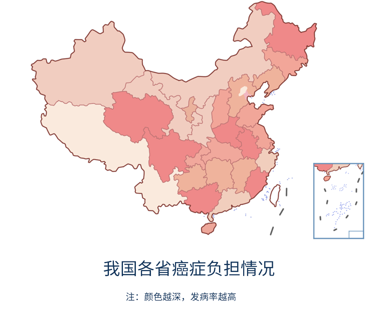 中國“癌癥地圖”出爐！排名前五的癌癥，在這些省份較高發