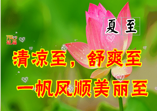 夏至节气祝福语、祝福短信,夏至的问候图片