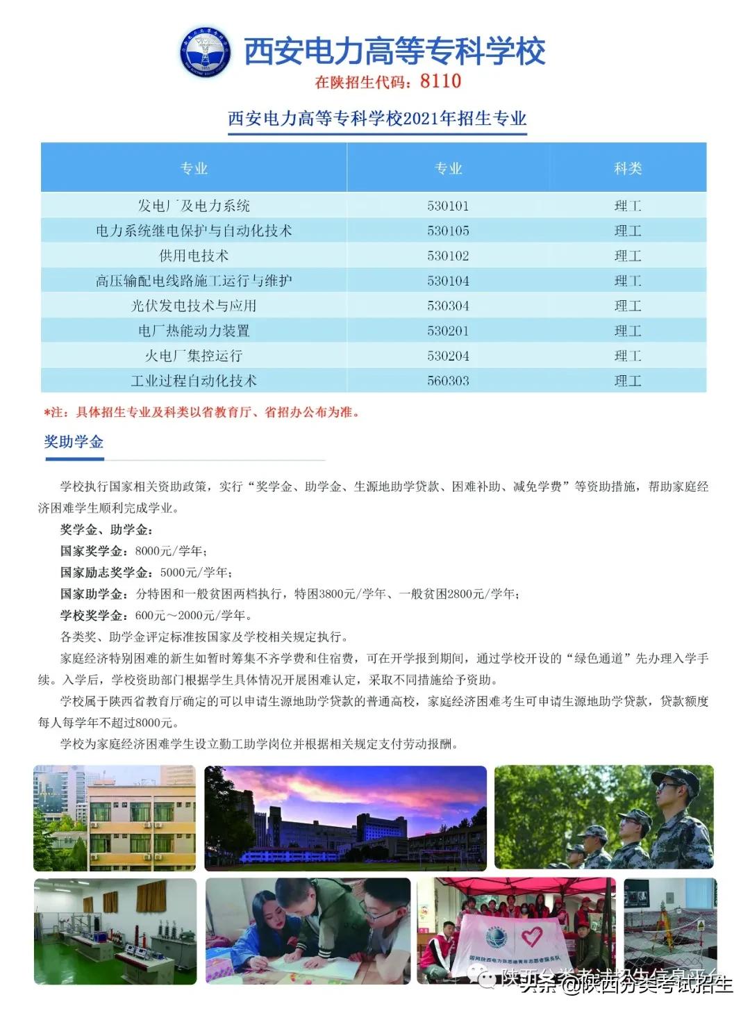 西安电力高等专科学校2021年单独考试招生报考指南