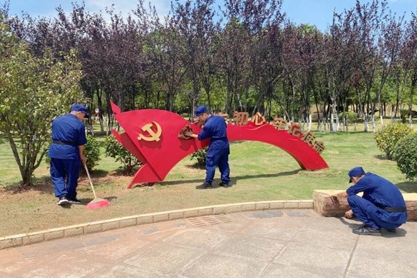 江西于都消防：学史力行践初心 清洁卫生暖人心