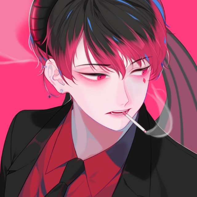 真心觉得男生抽烟的动作，很性感很帅气｜抽烟动漫个性手绘男头