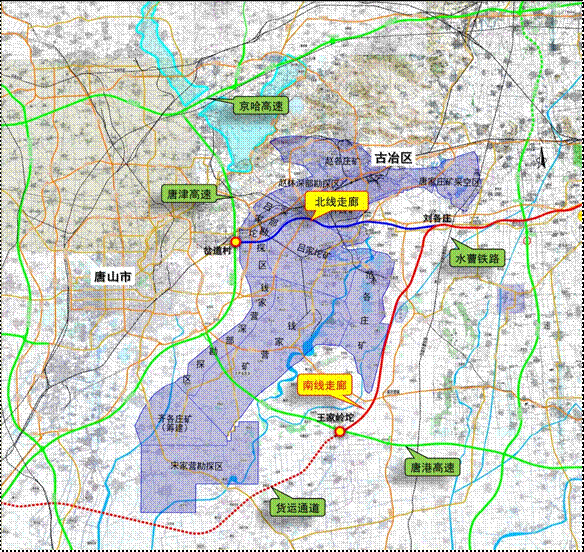唐山双大外环规划图图片