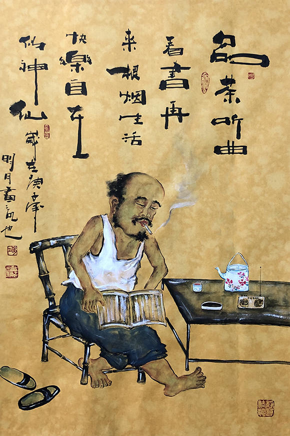 画家阳爱强——画风清新俊秀，意韵淡雅，墨色相宜，自成一味