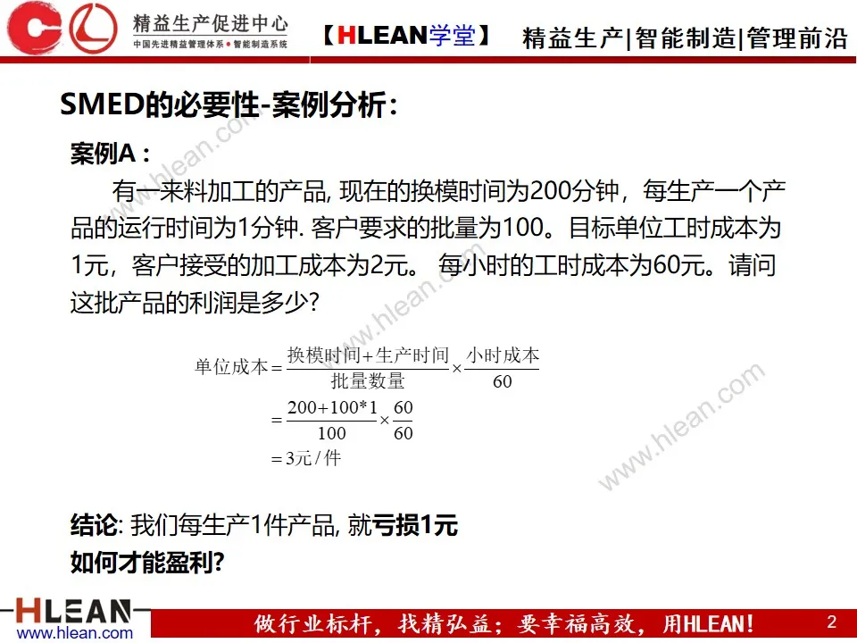 「精益学堂」SMED快速换模