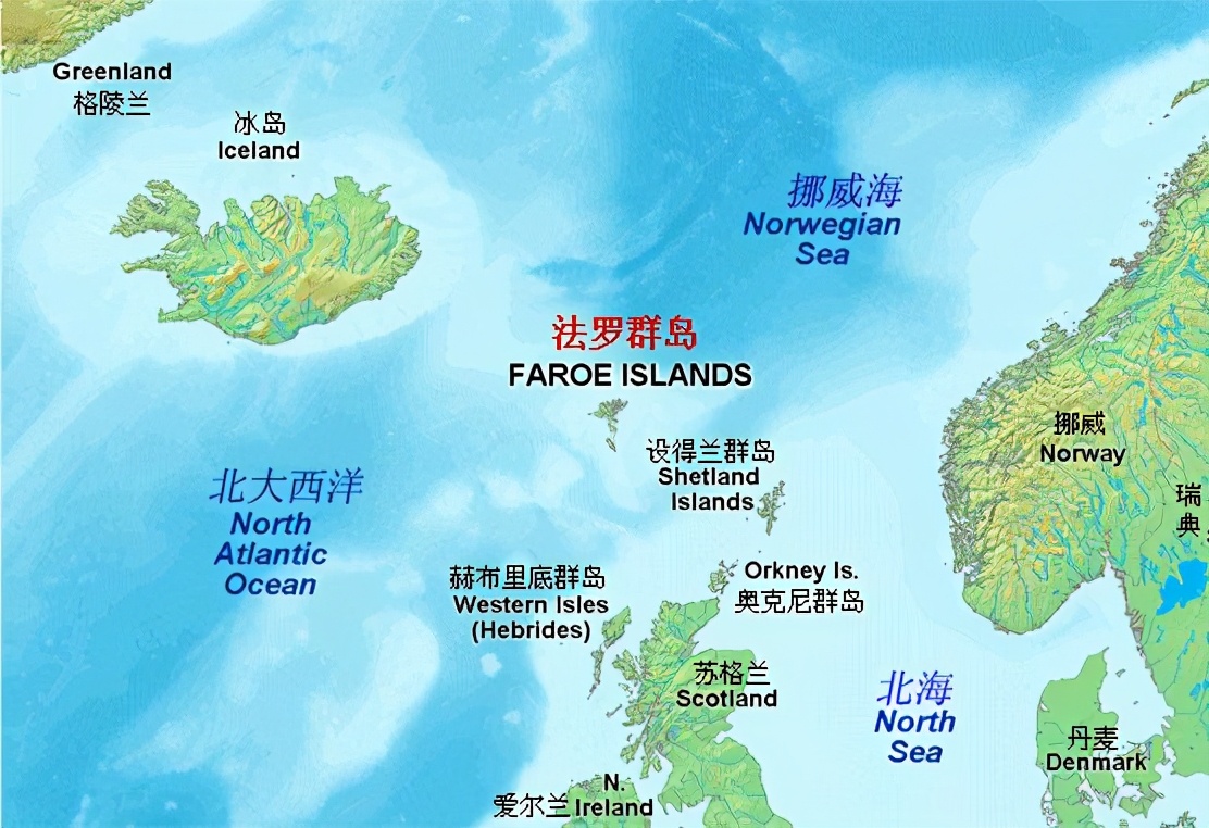 法罗群岛位置图图片