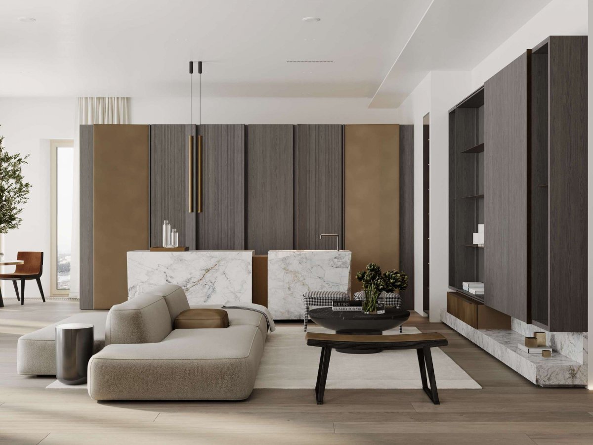 现代 | 208M²大平层，看看俄罗斯设计师怎么装修