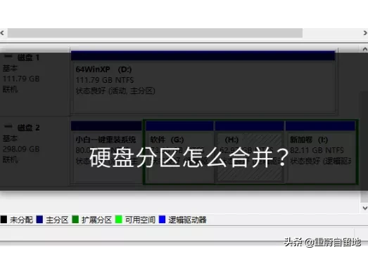 电脑硬盘分区怎么合并？