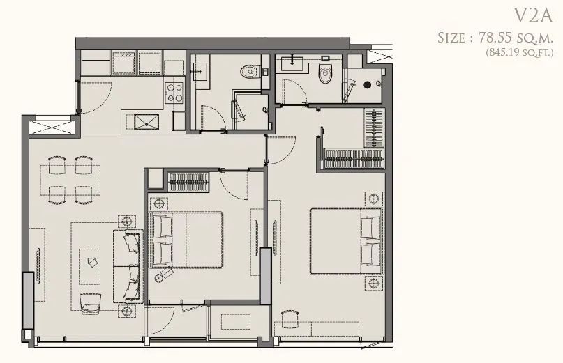 曼谷新CBD拉抛区双轨交汇高奢公寓 | The Crest Park Residences