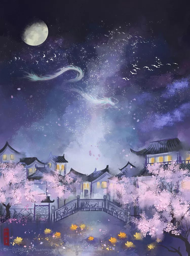 古风美景 | 夜灯缈澜，飞花自在
