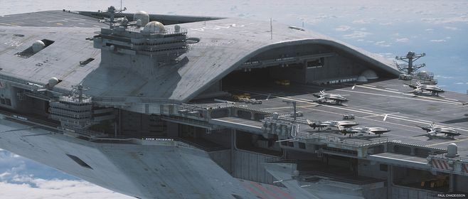 AHX-2050“鲲鹏”级空天母舰概念设想图