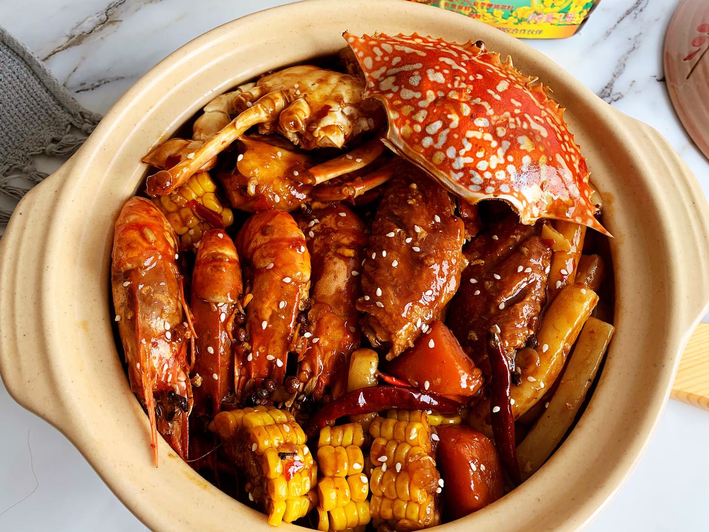 图片[3]-干锅鸡翅虾蟹煲做法步骤图-起舞食谱网