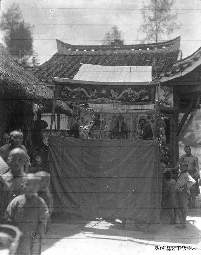 1917年重庆铜梁安居镇老照片 百年前安居镇人文风光