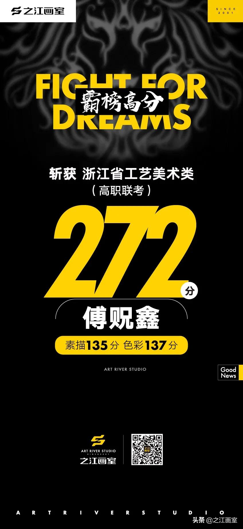 「历史突破」之江高职280以上20人，270以上68人