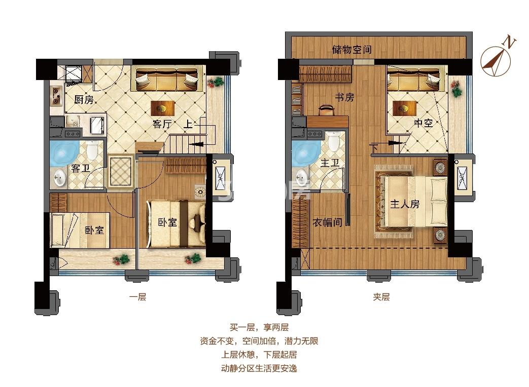 北五环回龙观 西二旗5.4米LOFT 67㎡ 240万起