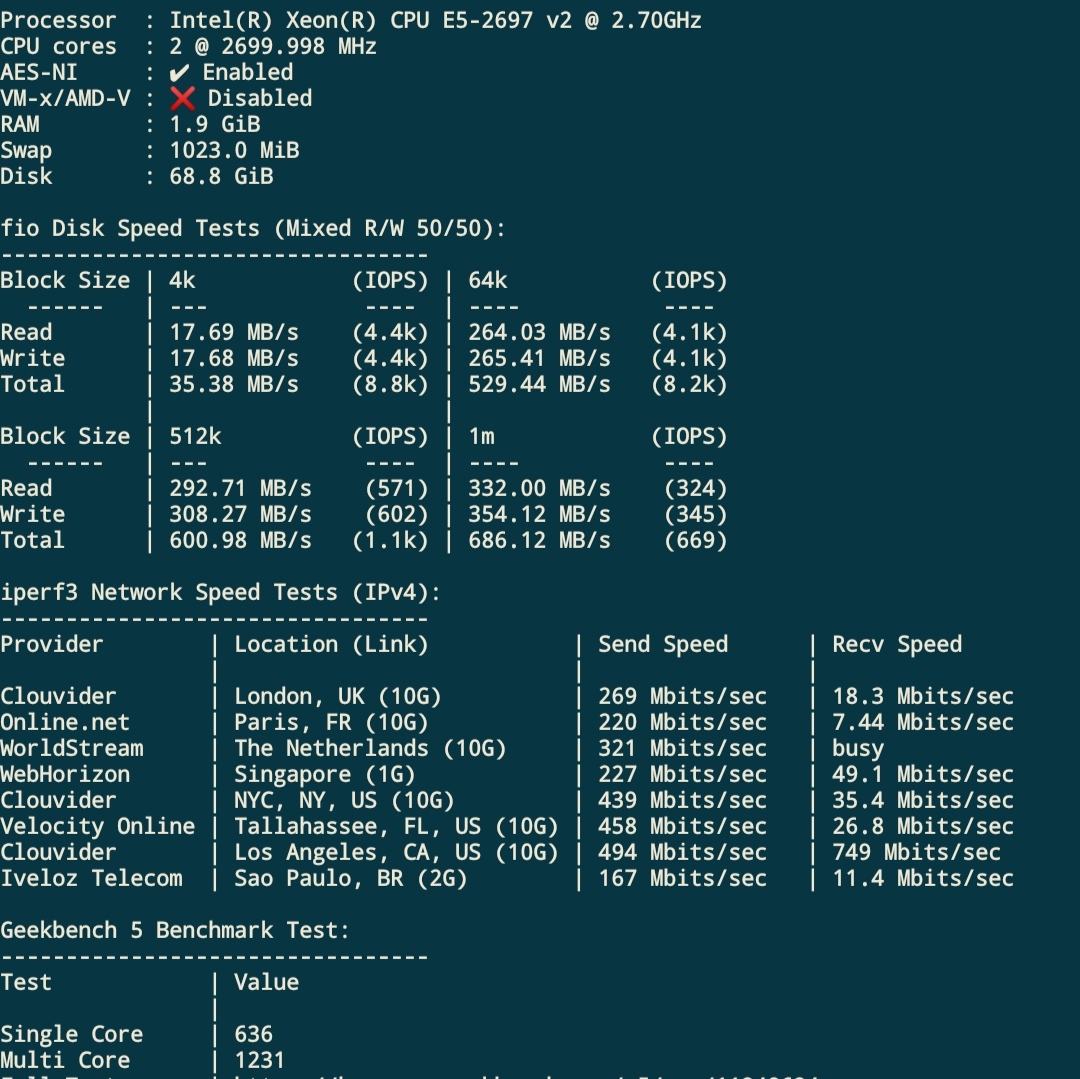 [特价VPS]  CC开机了，附跑分